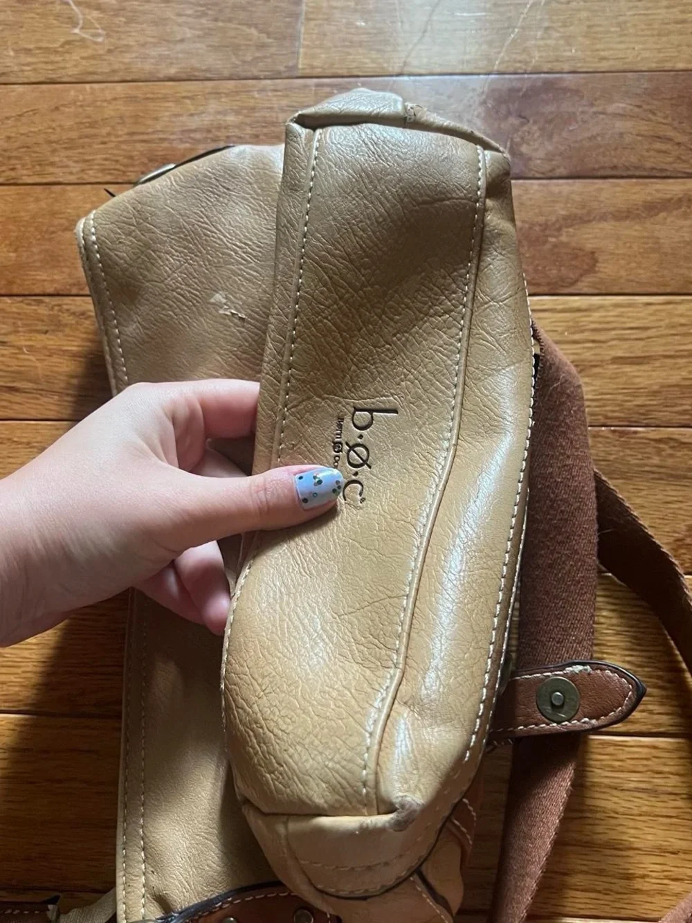 b.o.c. Y2K Two-Tone Brown Crossbody Messenger Bag Purse
